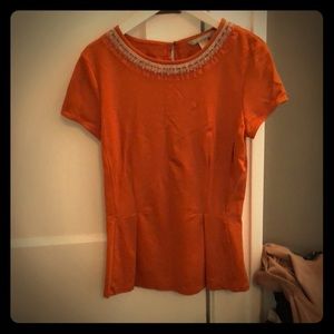 Banana Republic peplum embellished top